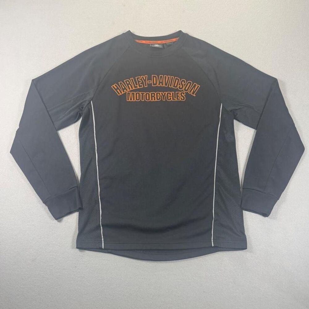 Harley-davidson Women's Black and Grey Shirt